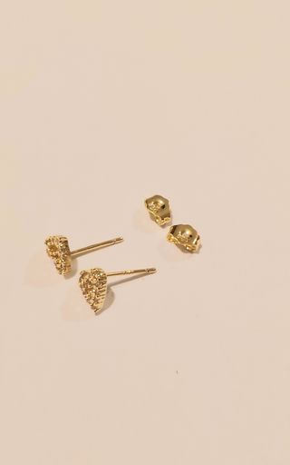 Pendientes  plata dorados mini corazón