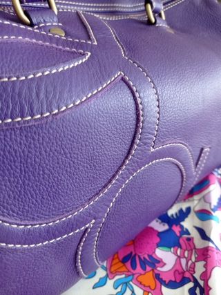 Bolso bowling morado Purificación