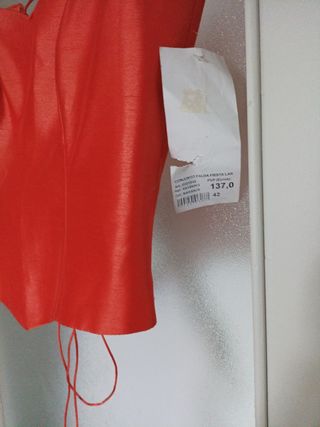 Top corpiño de fiesta naranja