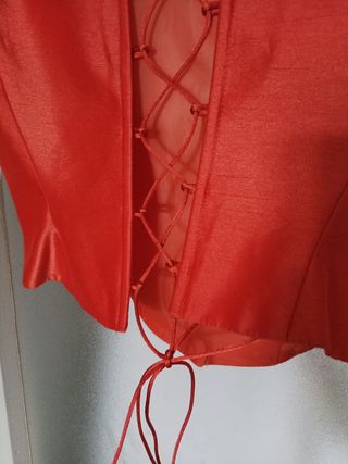 Top corpiño de fiesta naranja