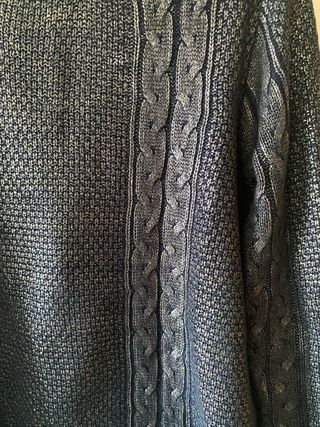 Jersey mujer Tintoretto azul tonos plateados M