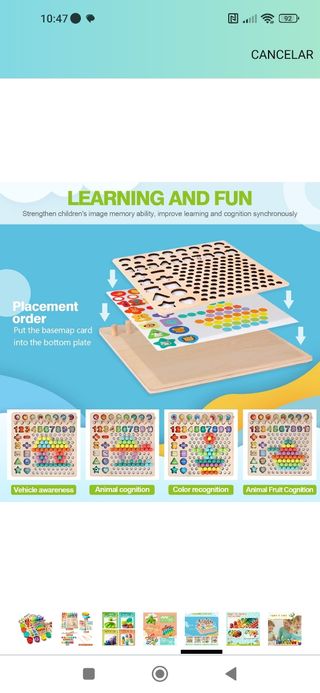 Juguete Montessori madera nuevo