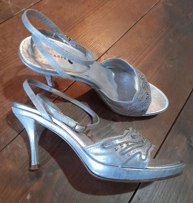 Sandali argento n.38