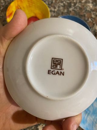 Egan campo di cuori set piattini porcellana