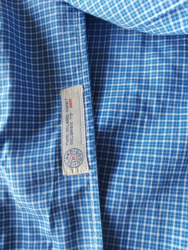 Camicia quadretti blu chiaro, cotone