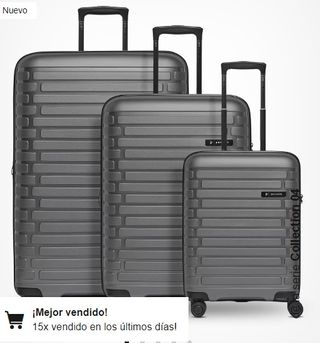 Juego de 3 maletas Budapest - gris oscuro