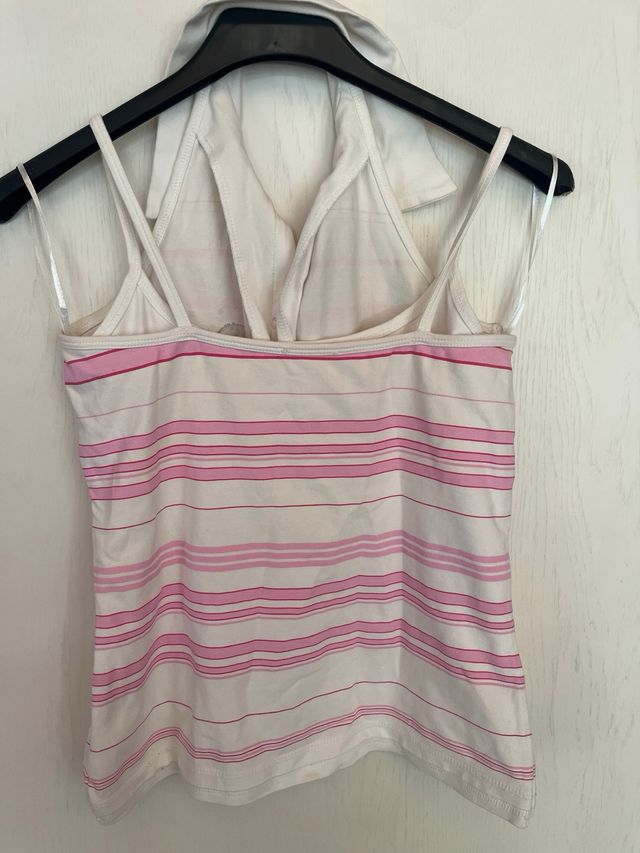 Canotta bimba con bottoni e colletto