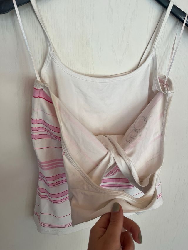 Canotta bimba con bottoni e colletto