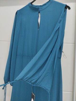 Vestido largo azul