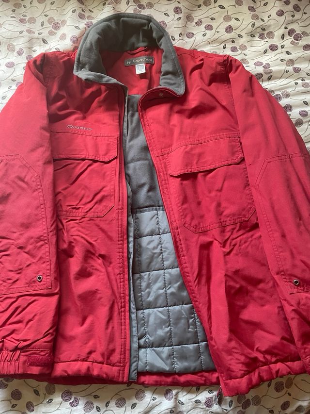 Cazadora Quechua roja talla 14 niño