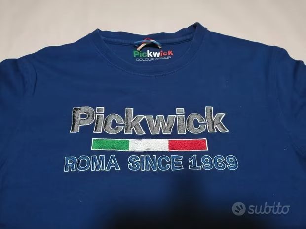 Maglietta ragazzo Pickwick azzurra con ricami
