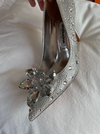 Zapato de tacón cristales Talla 38