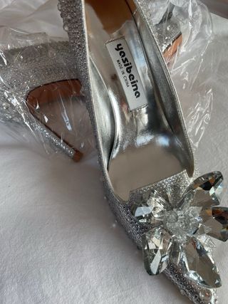 Zapato de tacón cristales Talla 38