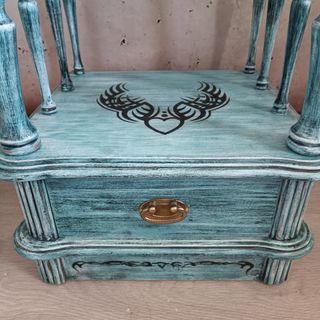 Mesita auxiliar/taburete alto restaurado