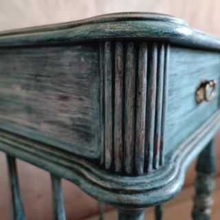 Mesita auxiliar/taburete alto restaurado