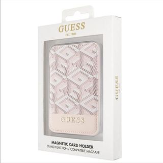 Tarjetero magnético Guess MS Gcube rosa