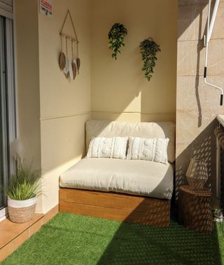 Cojines para sofá palet jardín terraza