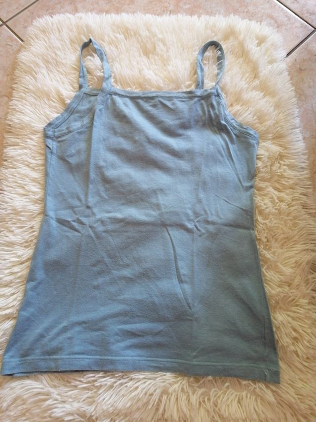 Top donna semplice colore azzurro