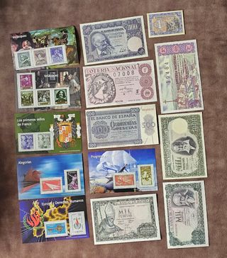 Sellos,billetes del franquismo