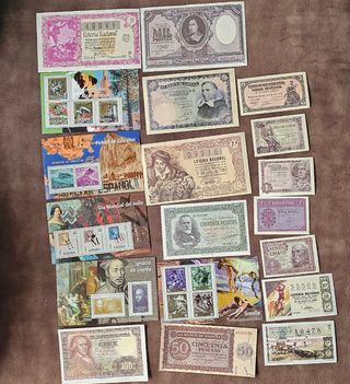 Sellos,billetes del franquismo