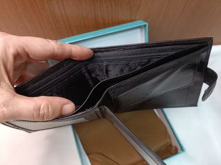 Cartera caballero piel