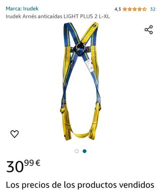 Arnés anticaidas, IRUDEK