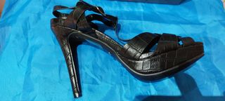 Sandalo donna nuovo tacco 12 plateau n37