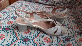 Sandalia Pitillos Plateada