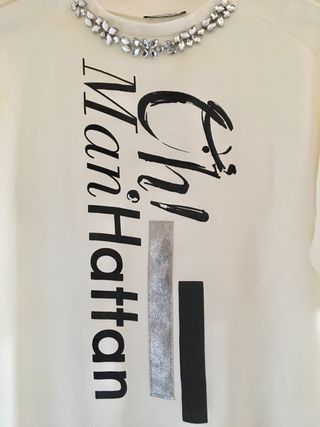 CAMISETA ZARA con abalorios