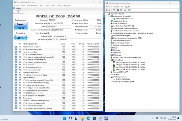 Ord. Lenovo E73 i3-4150; 8 GB RAM; 256 SSD; Win 11