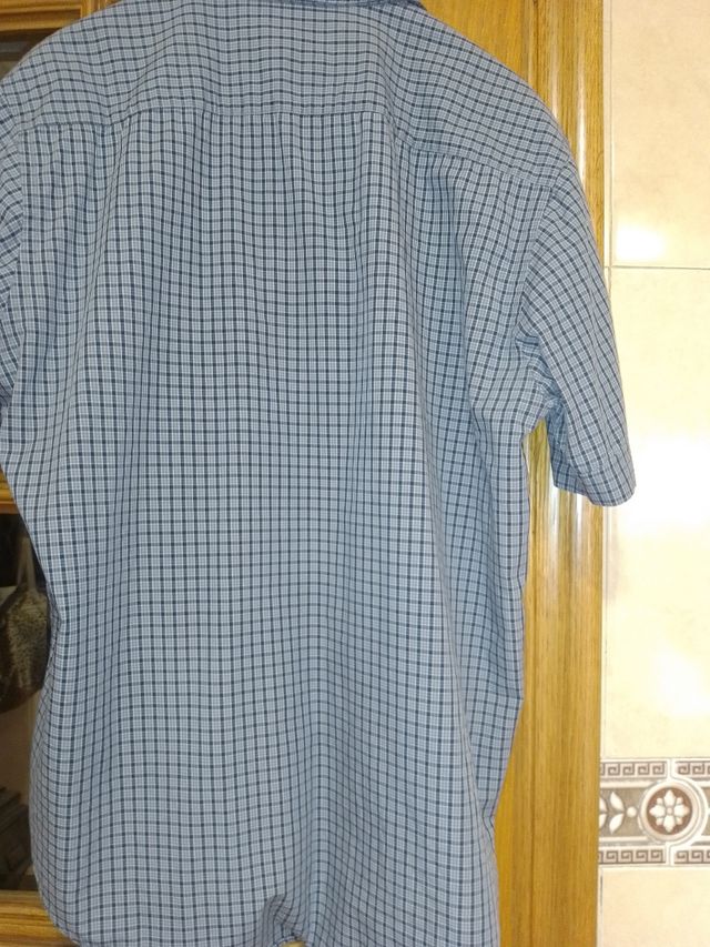 Camisa cuadros manga corta