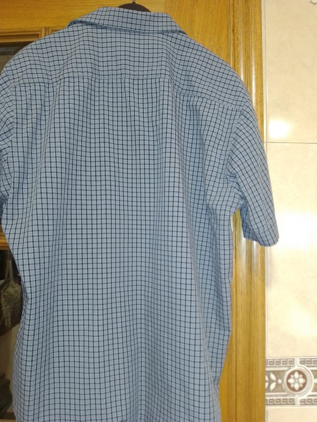 Camisa cuadros manga corta