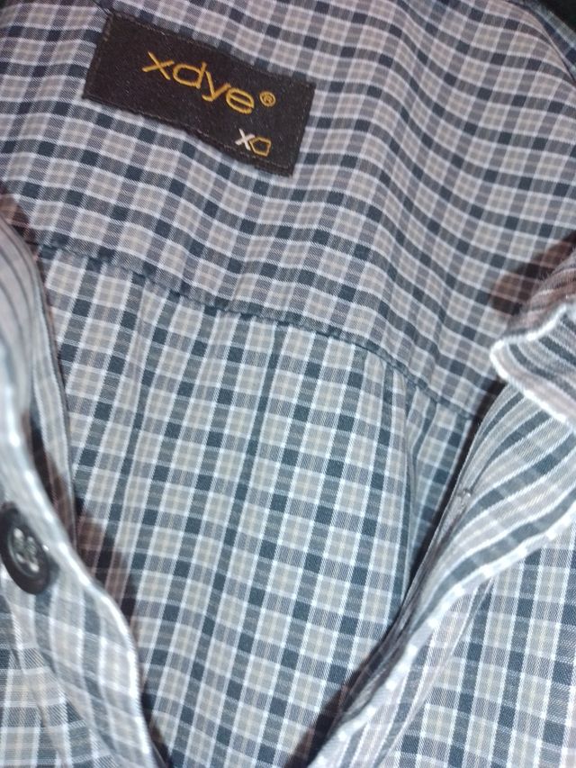 Camisa cuadros manga corta