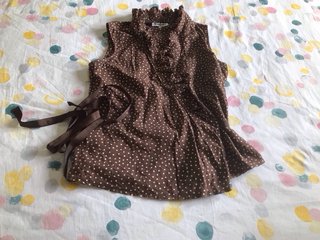 CONJUNTO FALDA-BLUSA MARRÓN LUNARE EL CORTE INGLES