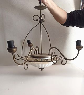 Lampara Forja Cristal