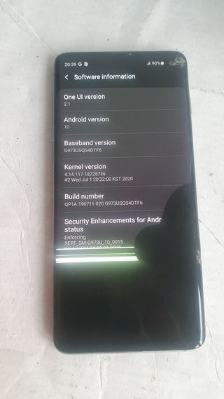 Samsung Galaxy S10 per pezzi di ricambio o restauro