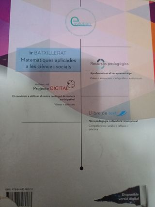 Libro de matemáticas de primero de bat