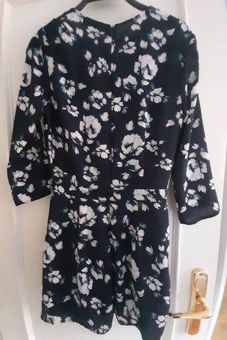 Mono vestido corto Bershka estampado azul blanco M