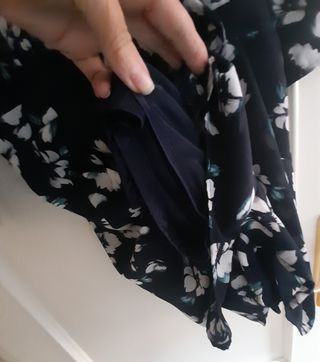 Mono vestido corto Bershka estampado azul blanco M