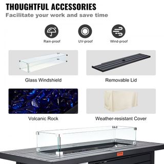 Tavolo da Braciere a Gas Propano Regolabile da Est