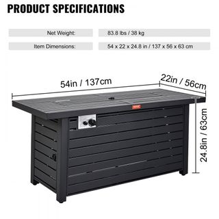 Tavolo da Braciere a Gas Propano Regolabile da Est
