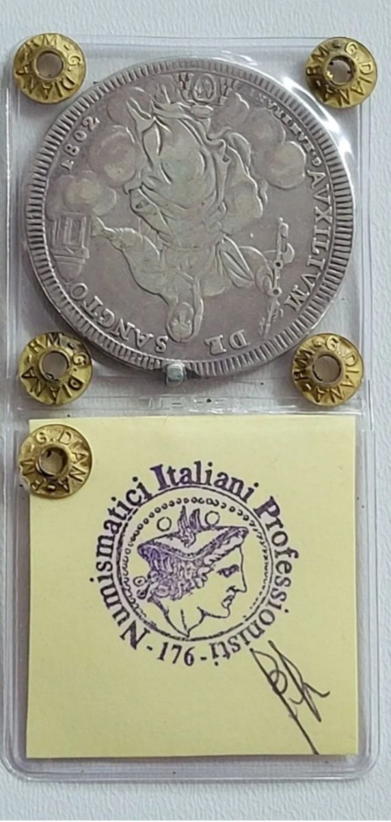 SCUDO 1802 - STATO PONTIFICIO - PIO VII 