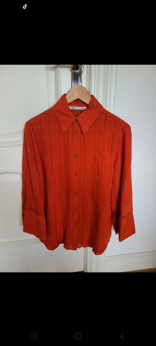 Camisa semitransparente zara