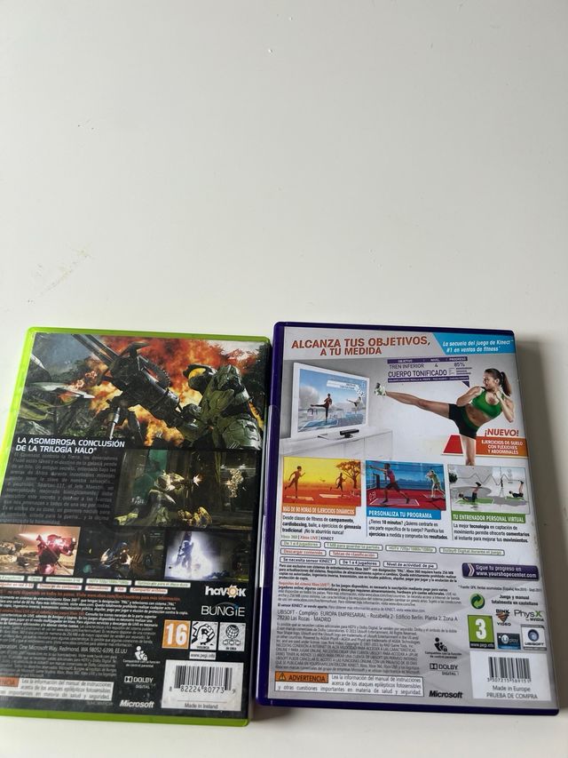 Lote juegos xbox 360 halo 3 y your shape fitness