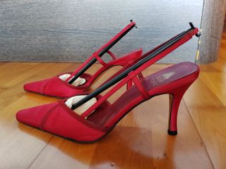 Zapatos tacón fiesta rojos t. 37