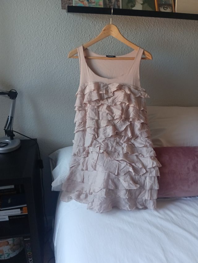 Vestido sin mangas rosa palo Massimo 