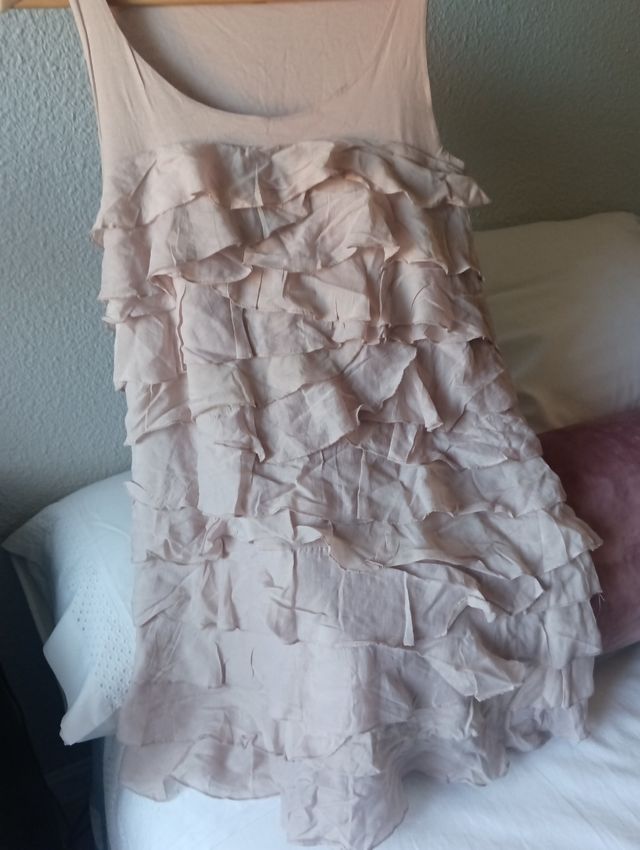 Vestido sin mangas rosa palo Massimo 