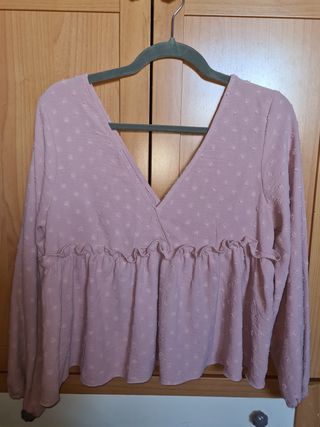 Blusa-Top Rosa Bebé talla M