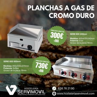 PLANCHAS A GAS DE CROMO DURO