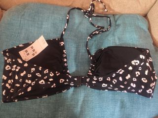 Bikini negro con estampado 
